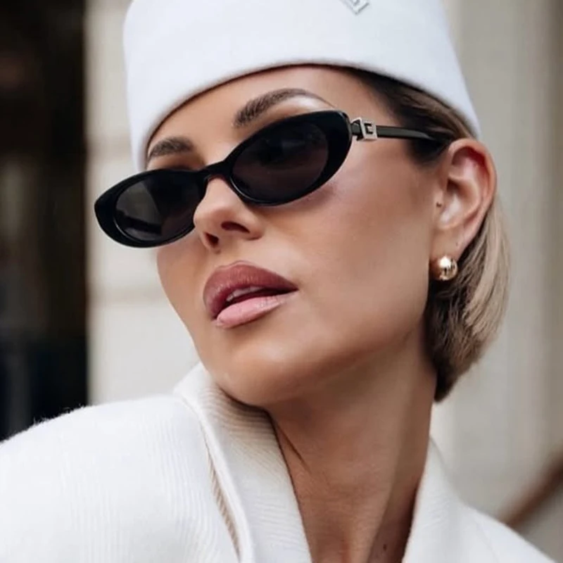 1 Stück/4 Stück Sexy Katzenaugen-Sonnenbrille für Damen Luxusmarke Kleiner Rahmen Sonnenbrillen für Frauen Mehrfarbige Gläser Sommer-Reisebrillen – Detail 2
