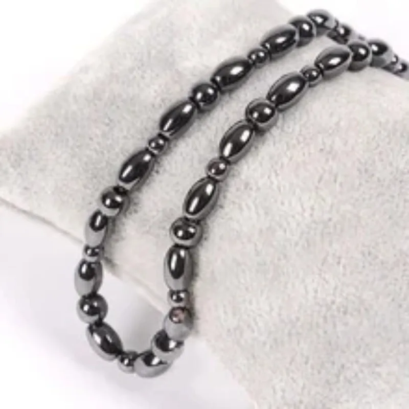Fashion Jewelry Accessories for Women Fashion Biology Magnetic Round Black Stone Anklet Magnetic Simple Healthy Weight Loss