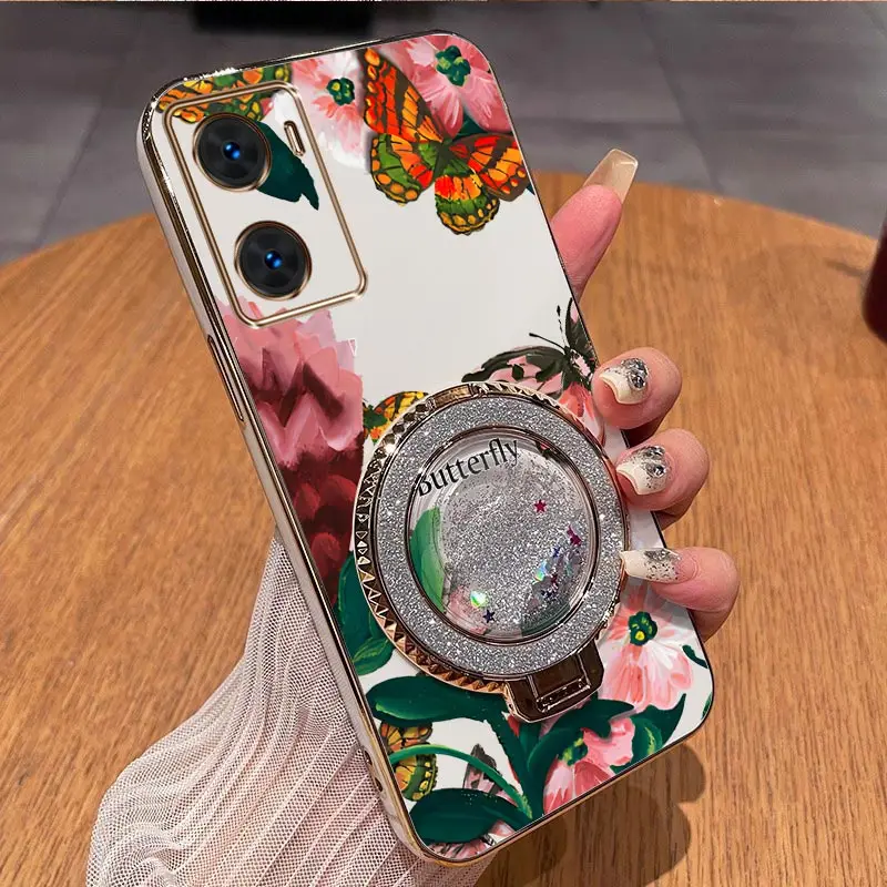 Colorful Butterflies Plating Phone Case