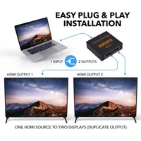 LccKaa 1 in 2 Out HDMI-compatible Splitter UHD 4K 3D HDMI Splitter 1X2 Audio Video Splitter For HDTV DVD Laptop/PC Game Console - Image 6