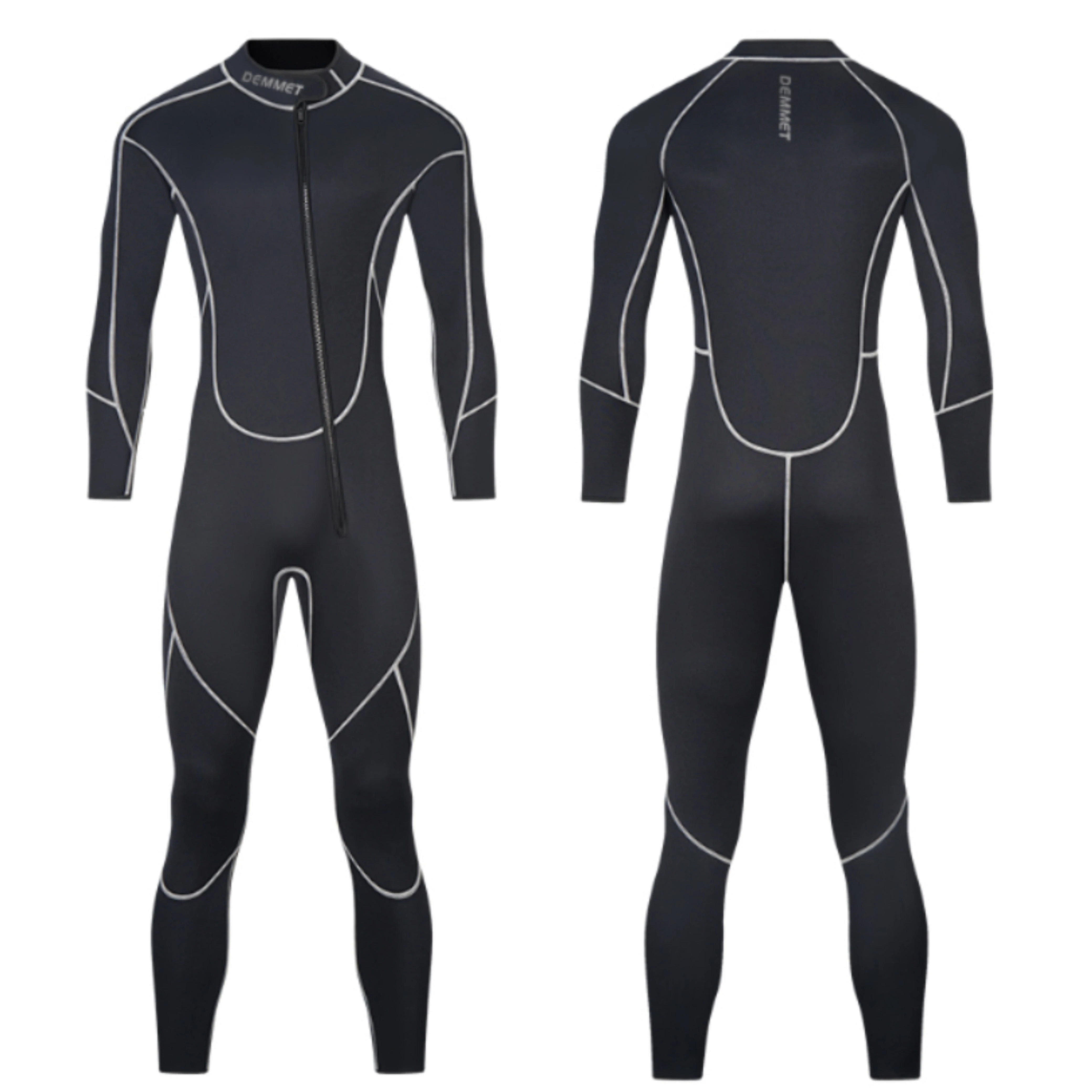 HOT Front Zipper Men's Long Wetsuit SCR Neoprene 3MM Material Warm Fleece  Lining Outdoor Swimming Kayaking Surf Drifting Diving