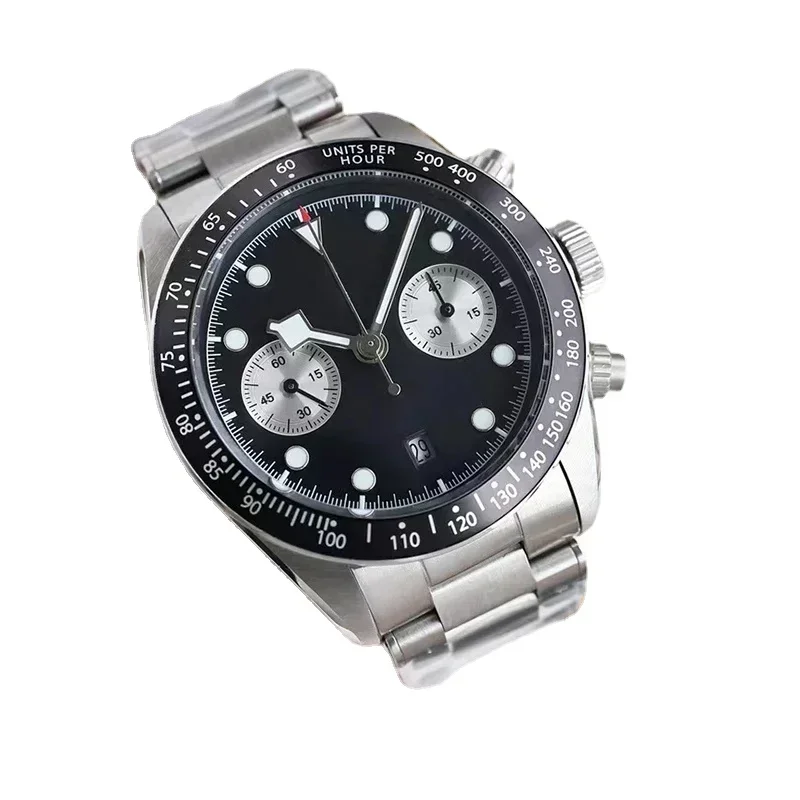 

Luxury New Men's Automatic Mechanical Movement Watch Stainless Steel Bracelet Black Ceramic Bezel Watches 42mm Sapphire Glass