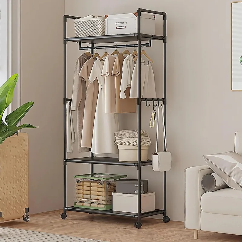 Porte-vêtements sur roulettes pour suspendre les vêtements, porte-vêtements sur pied, porte-vêtements pour suspendre les vêtements, peut contenir des chapeaux, des écharpes et des cravates