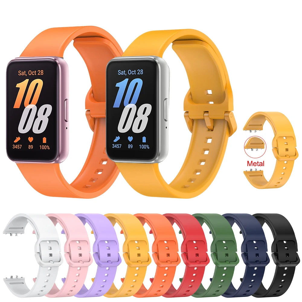 

Ремешок силиконовый для Samsung Galaxy Fit 3, спортивный браслет с металлическим разъемом для Samsung Galaxy Fit 3, оригинал