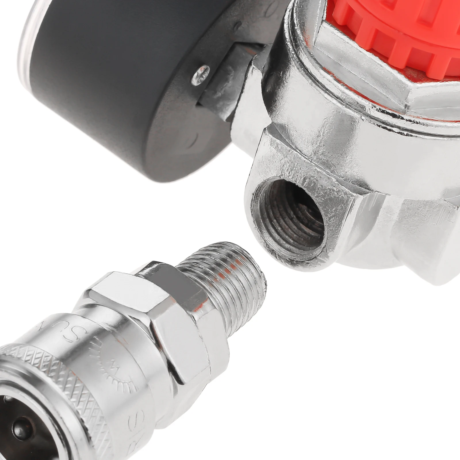 Regolatore Pressione Aria In Acciaio Inossidabile - Per Pistole A Spruzzo, Con Manometro - Foto 7