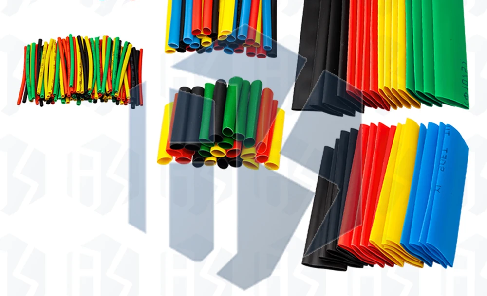 328 Stück Schrumpfschläuche Isolierung Schrumpfschlauch Sortiment 2:1 Schrumpfschlauch Bunte Wrap Draht Kabelhülse DIY Kit – Detail 13