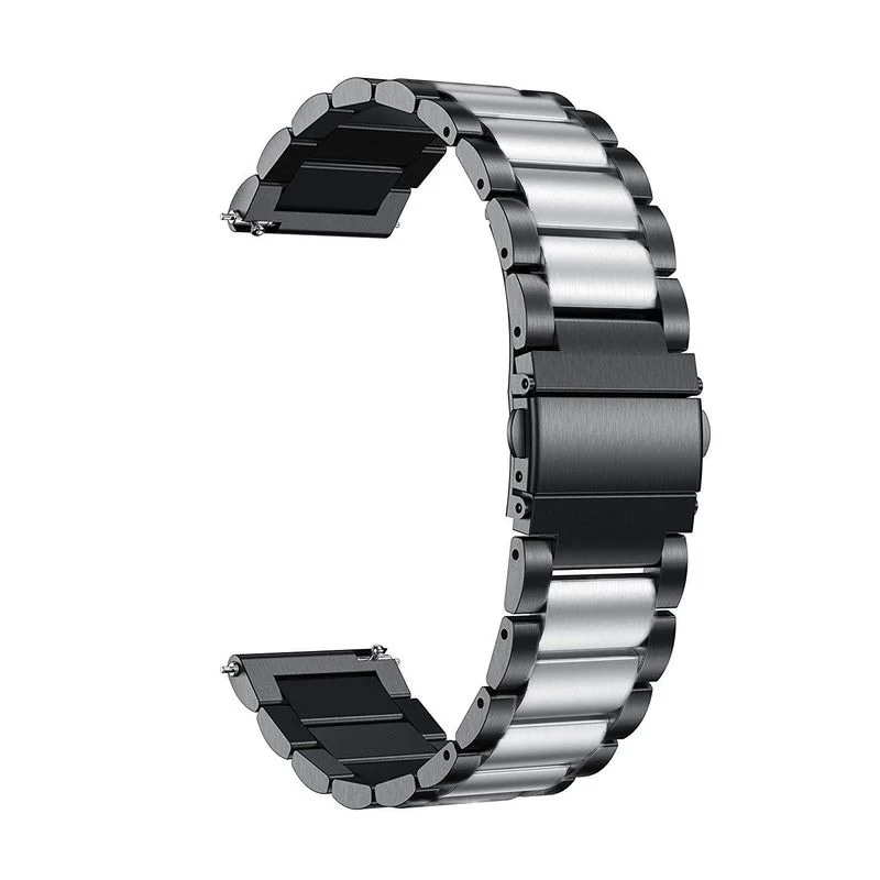 Premium Stainless Steel 22mm Smartwatch Strap with Metal Folding Clasp