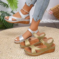 Sandales pour femmes chaussures d'été décontractées femme 2025 sandales d'été sandales à talons bas chaussures à semelles compensées confortables femmes 6