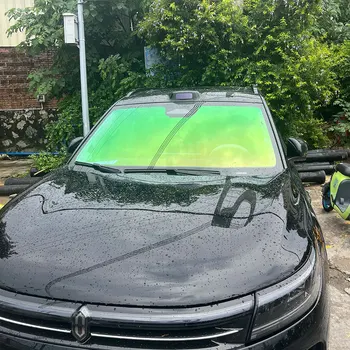 Green  Chameleon car front Window Film 76%VLT Glass Tinting Vinyl UV Protector Heat Control Solar Foils Sun Block Stickers Home 1