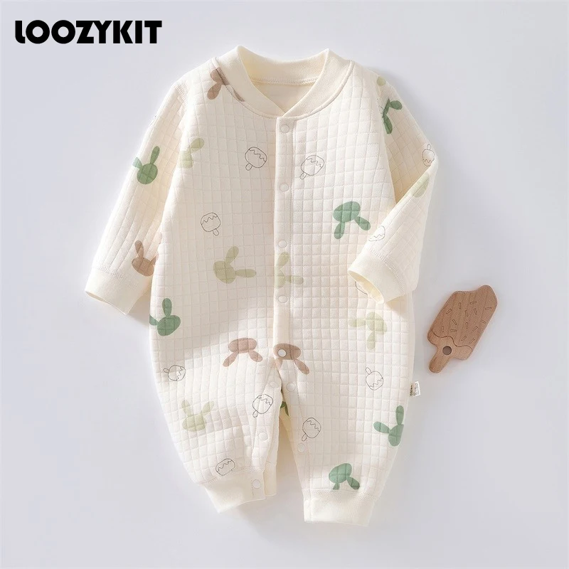 

Baby Girl Boys Clothes New Born 100% Cotton Long Sleeve Bodysuits & One-pieces Knitting Jumpsuits For Newborn Baby Outfit