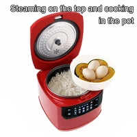 Multicuiseur 2L cuiseur à riz électrique 110V/220V antiadhésif soupe ragoût Pot 1-3 personnes Mini Machine de cuisson repas vapeur chauffe-plats 3