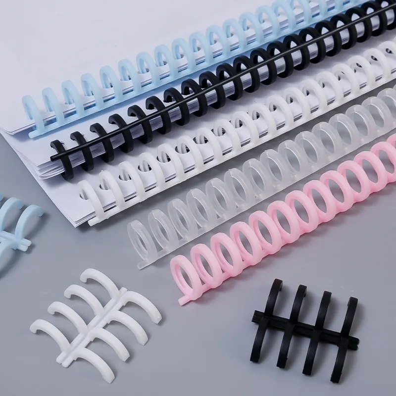 Plastic Binding Rings Loose Leaf Binding Coil Book Binding Supplies Loose Leaf Binder Clips 10/1pcs Loose-leaf Paper Book Circles Ring 30 Holes for Scrapbook Album Binder Spiral A4 A5 B5 Notebook Binding Clips
