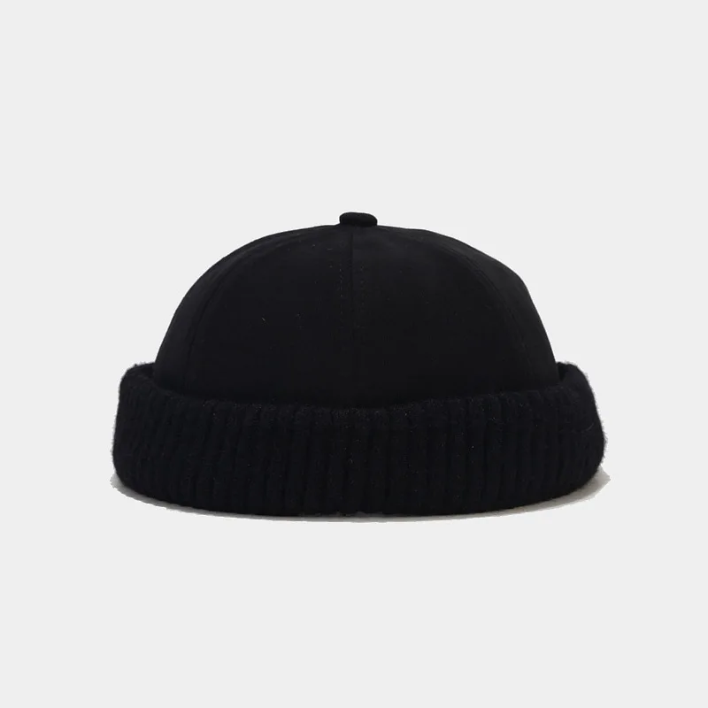 New Unisex Docker Cap Skullcap Retro Sailor Cap Beanie Hats Men Women Warm Bucket Cap Brimless Hat Skullcap Bonnet Hip Hop Hat