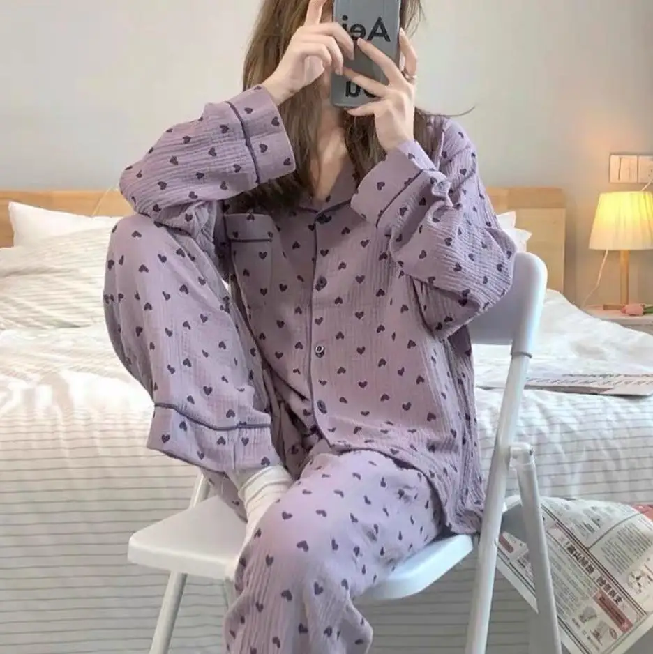 Walmart Pijamas Bonitos Mujer Invierno Conjunto De Pijamas Retro