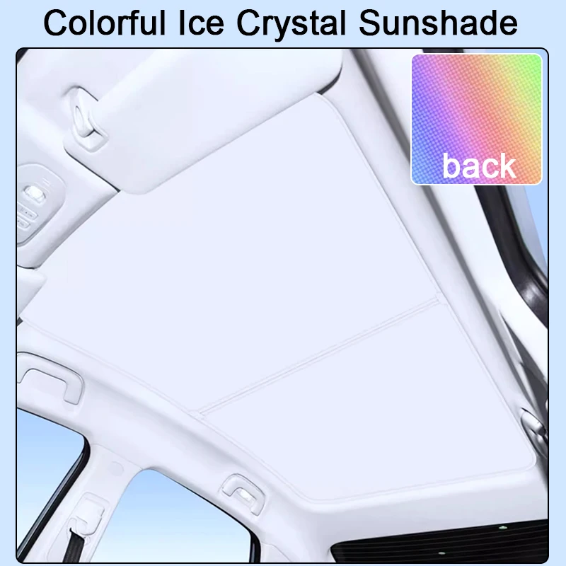 For GAC AION Y 2021-2023 2024 Colorful Ice Crystal Car Roof Sunshade Skylight Blind Shading Windshield Sunroof Cover Accessory