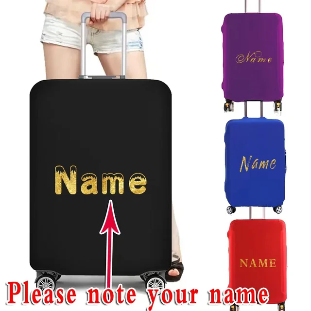 Custom Luggage Cover for 18-28Inch Fashion Suitcase Thicker Elastic Dust Bags Case Travel Accessories Luggage Protective Case