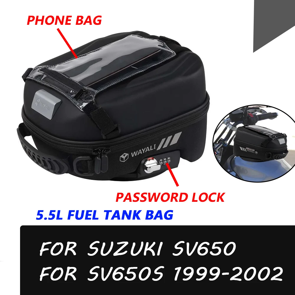 Per Suzuki Sv650 Sv650S Sv 650 S Sv 650 S 2000 2001 2002 Accessori Moto Borsa Serbatoio Bagagli Zaino Tanklock Borse Portaoggetti