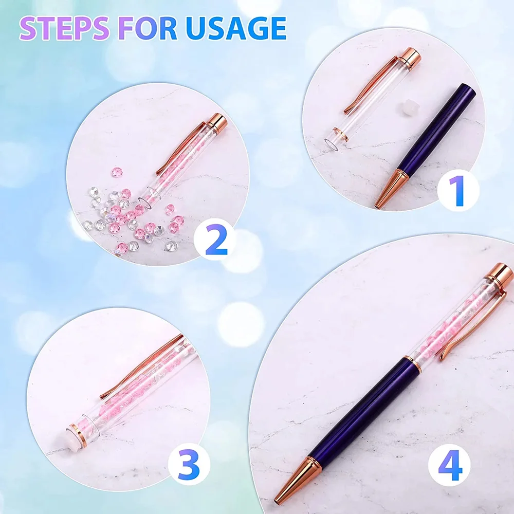 빈 튜브 플로팅 DIY 볼펜, 좋아하는 액체 모래 펜 만들기, 학용품 문구 선물, 100 개