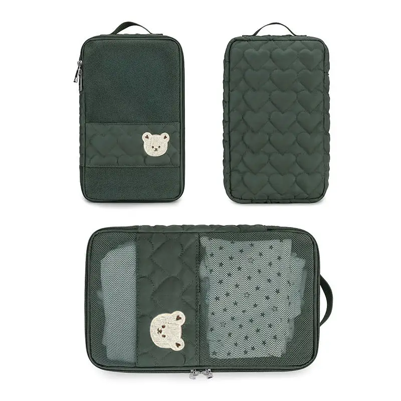 Borsa portaoggetti impermeabile portatile per pannolini, borsa da viaggio con cerniera per mamma, organizer multifunzionale per gli oggetti essenziali quotidiani del bambino - immagine 5