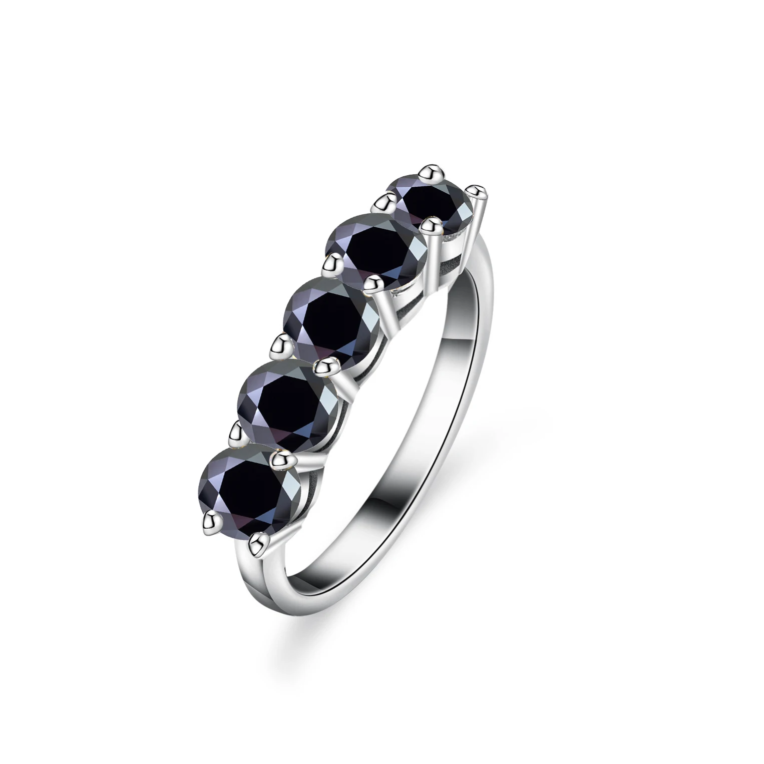 Weißgold D-Farbe 4mm Moissanit-Ring für Damen 1,5CT Stein Passend zu Diamanten Ehering Braut S925 Sterling Silber – Detail 16