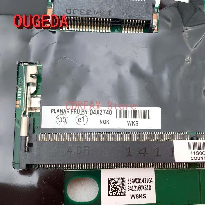 OUGEDA FRU 04W6802 04Y2036 04W6716 04X3740 For Lenovo ThinkPad X230T Tablet Laptop Motherboard i5-3320M CPU onboard full tested