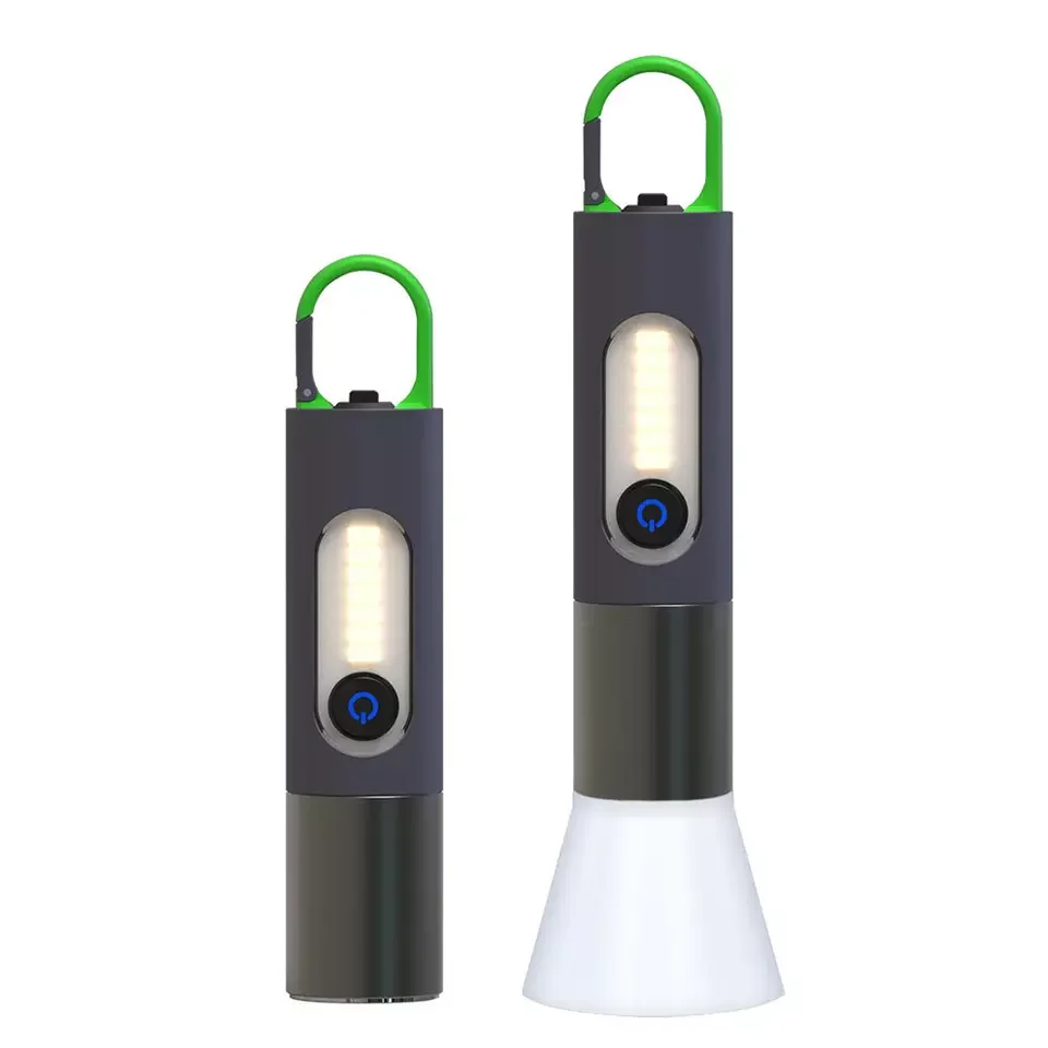 

2023New Strong Light Flashlight Multi-Function Outdoor Lighting Tent Hook Desk Lamp USB Charging Portable Mini Flashlight