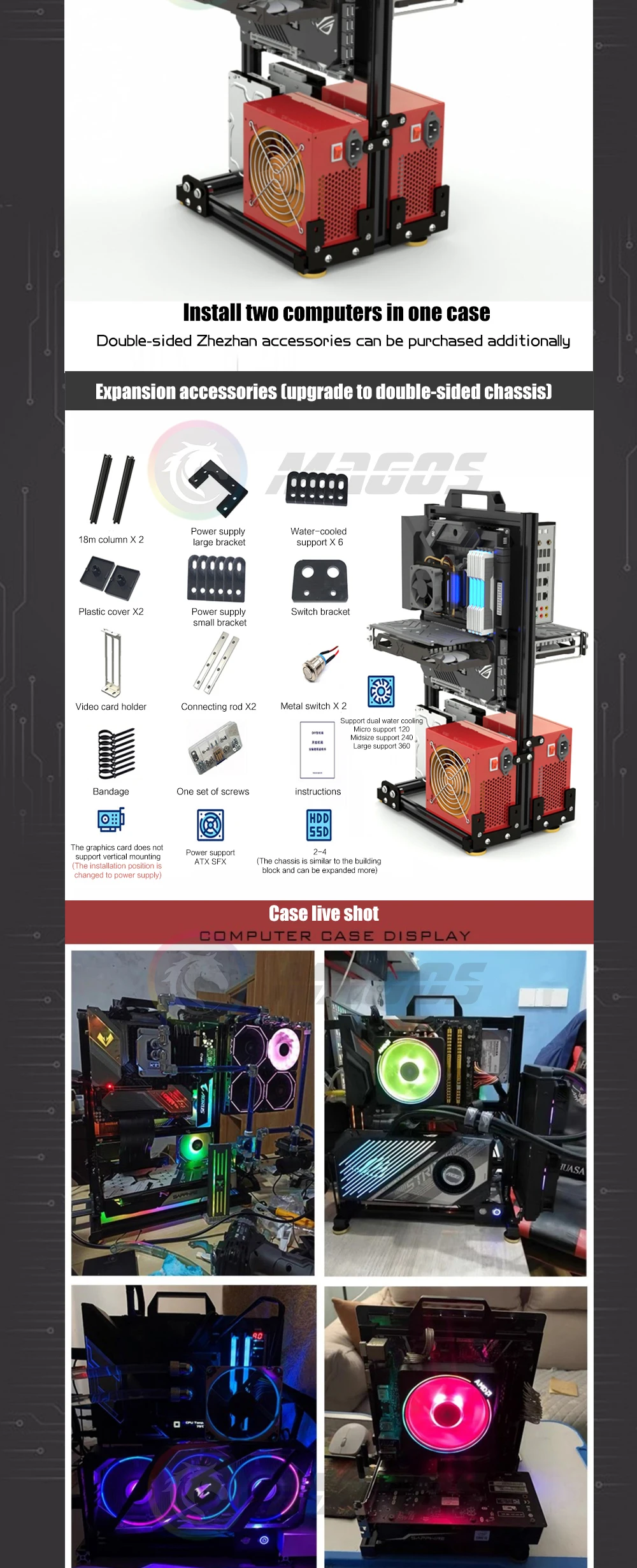 ITX Desktop Water Cooling MATX Liga de