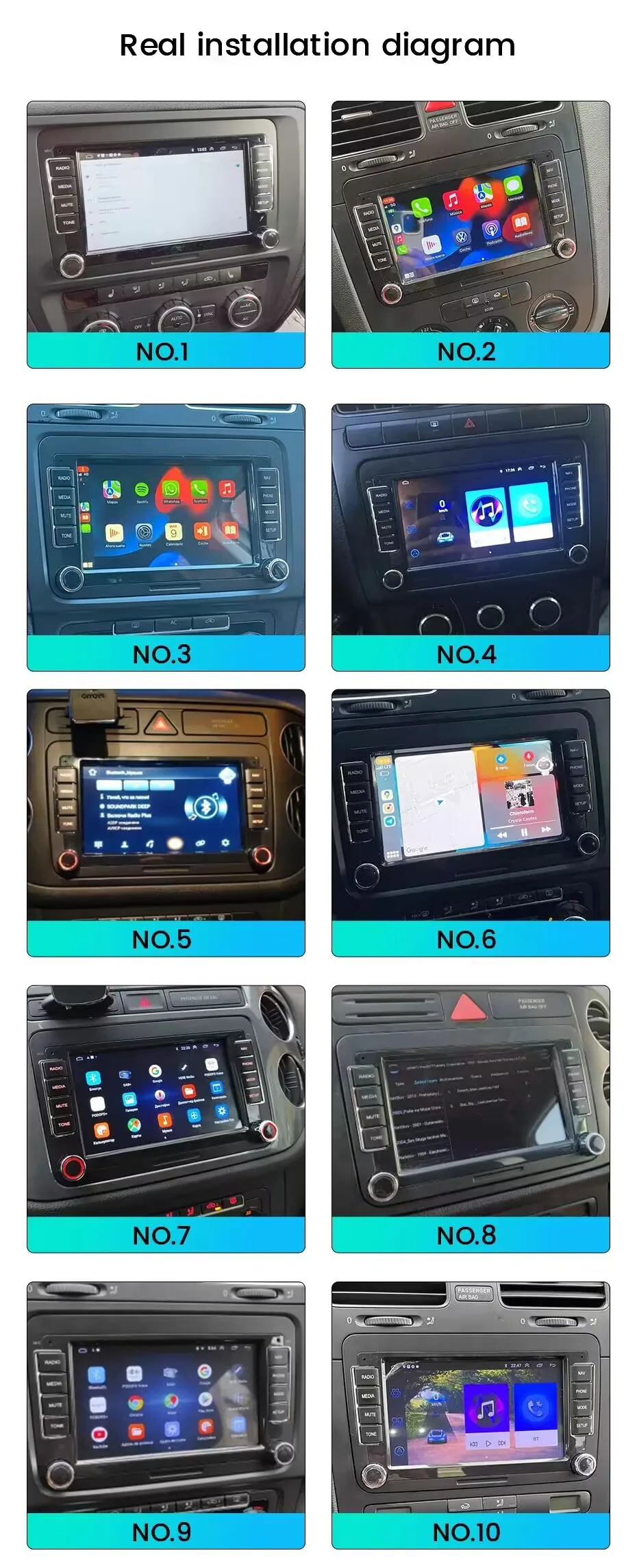 Description Picture 4 of itemNaviFly 7inch HD touch screen MP5 Car Radio Multimedia Player Stereo Carplay Auto BT For VW golf 5 6 Passat b6 b7 Skoda Jetta