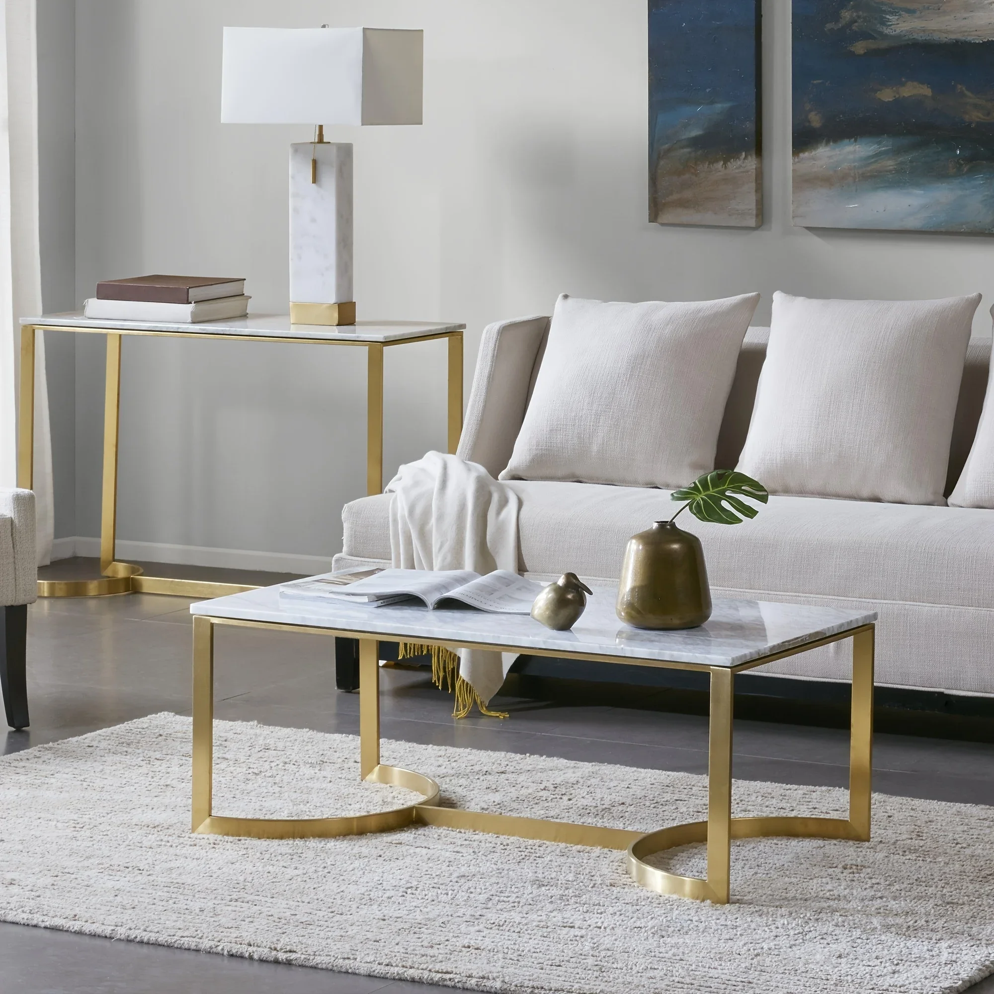 Modern Coffee Table-Simple, Compact, Space-Saving Design-Perfect For Small Living Rooms, Apartments, And Homes