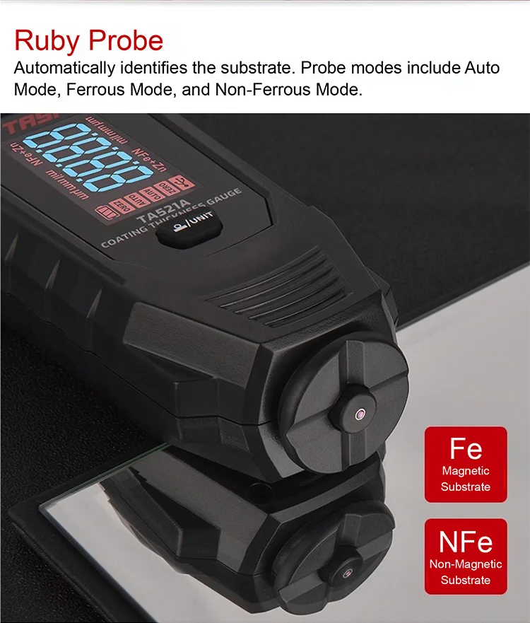 TA521A/522A Paint Coating Thickness Meter 0‑2000µm High Accuracy Car Paint Teste