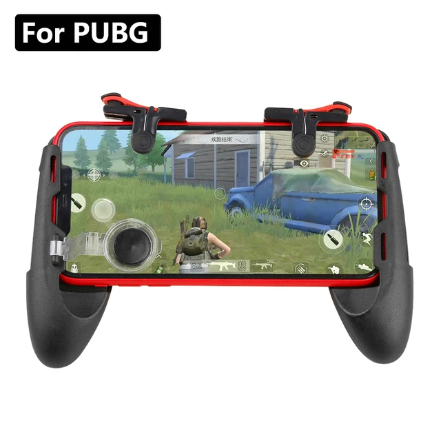 Mini controle de jogos para celular pubg, joystick de metal com gatilho e  botão de atirar, para celular l1r1 e iphone x, botão de atirar e mira