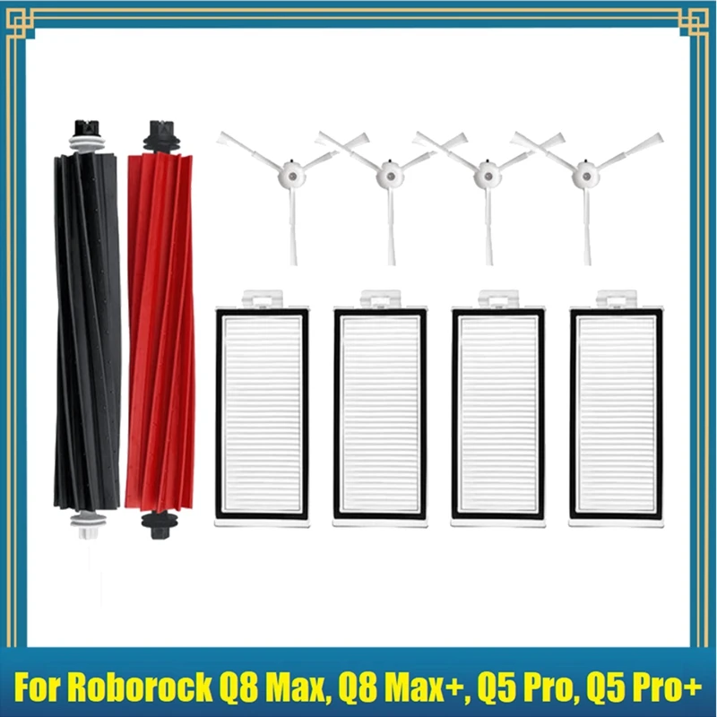 

Main Brushes Plastic For Roborock Q8 Max, Q8 Max+, Q5 Pro, Q5 Pro+ Robots Vacuum