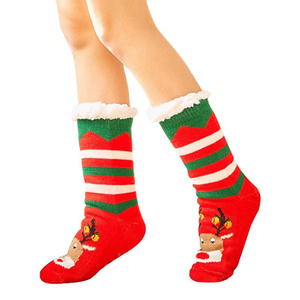 

1 пара осенних рождественских носков, милые носки из акрилового волокна, чулочно-носочные изделия, аксессуары для спальни, гостиной, общежития