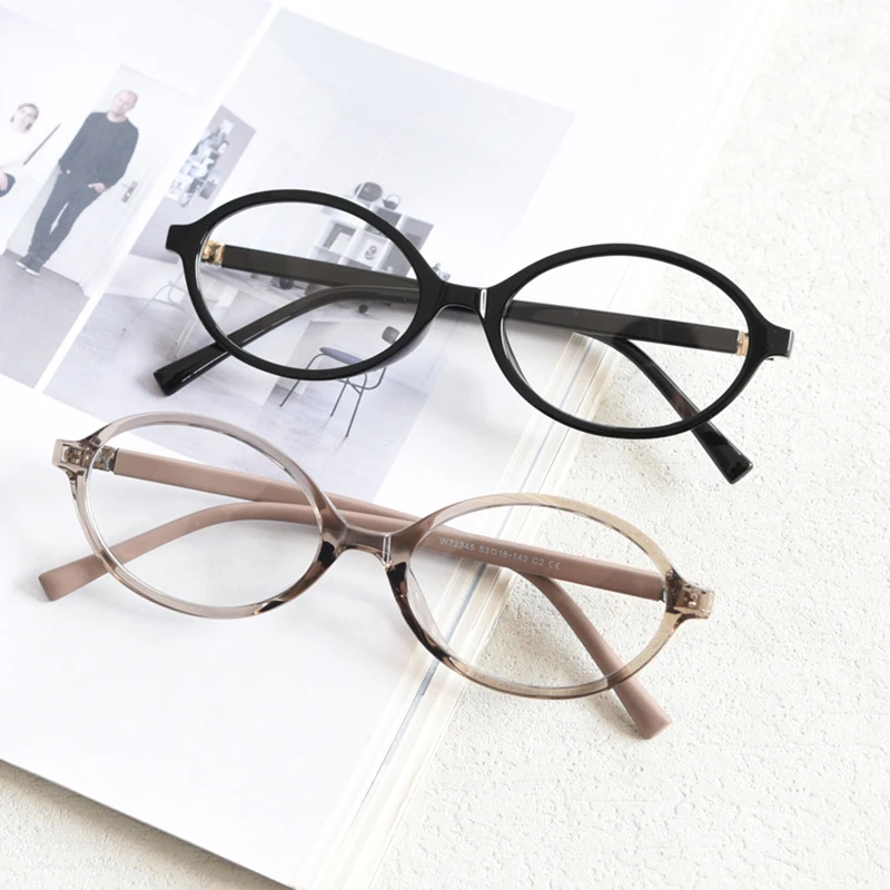 Peekaboo Unisex Ovale Brille Retro Damen Klare Gläser TR90 Kleine Runde Brillenfassung für Herren Leopardenmuster Grün Accessoires Geschenk – Detail 2