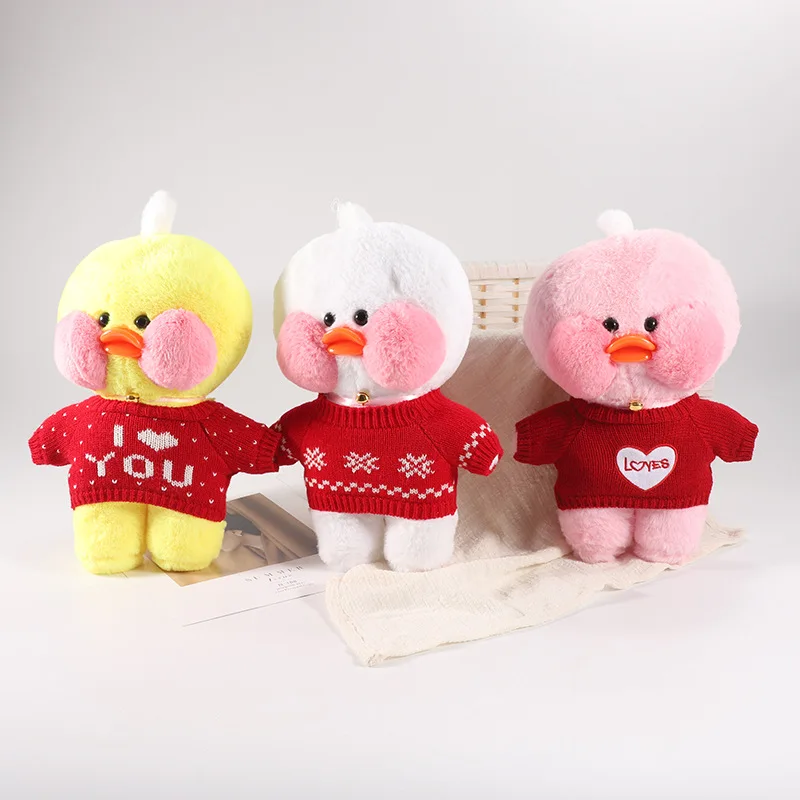 

1Pcs Kawai Cartoon Toy Nice Gift 30CM Plush Clothes Toy Accessories Mini Ducks PP Cotton Cute Casual Birthday Gift for Children