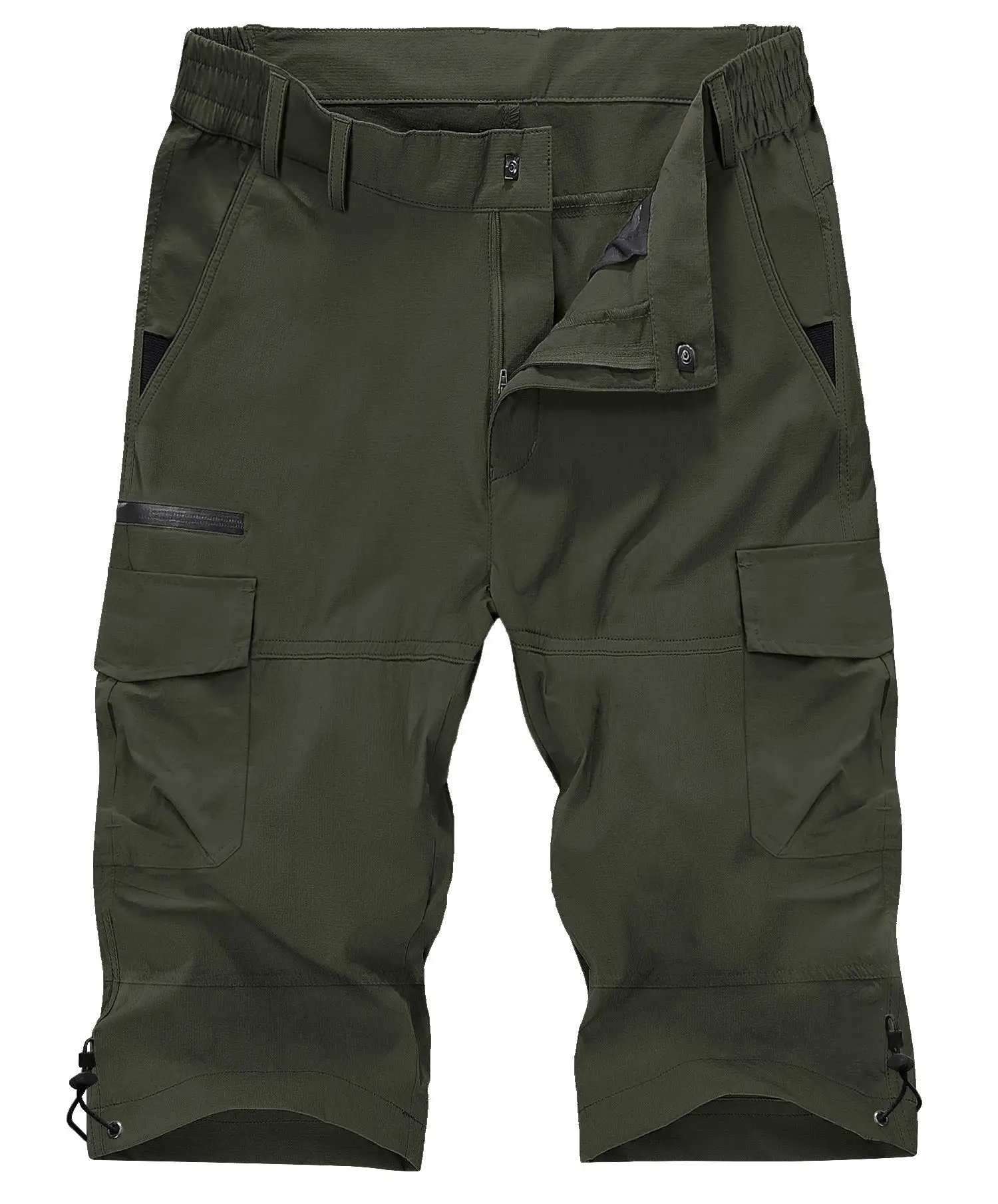   EKLENTSON Herren-Cargoshorts, schnell trocknend, leicht, wasserdicht, 7 Taschen, 3/4-Hose zum Wandern, sportliche Shorts, Workout – Detail 17
