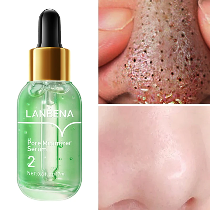 

Pure Natural Pore Shrinking Serum Dark Spots Whitening Facial Liquid Products Oil Control Remove Blackheads Anti-Acne Skin Care