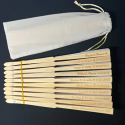 20 /70pcs Personalized Engraved White Folding Elegant Silk Hand Fan with Gift bag Wedding & Party hand fan folding fan