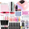 LIMEGIRL Nail Gel Polish Kit Set With UV LED Lamp Dryer Nail Drill Machine Color Nails Gel Kit Soak Off Manicure Tools Set 1