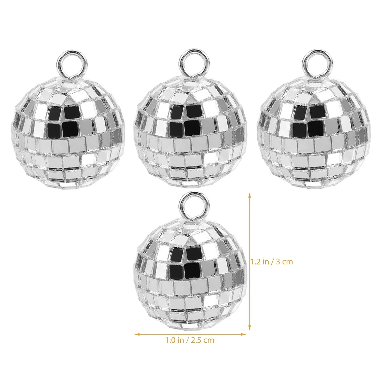 10/20Pcs Crafts Disco Ball Charm Novelty Mirror Disco Ball For Bracelet Making Disco DIY Keychain Earrings Necklace Pendant