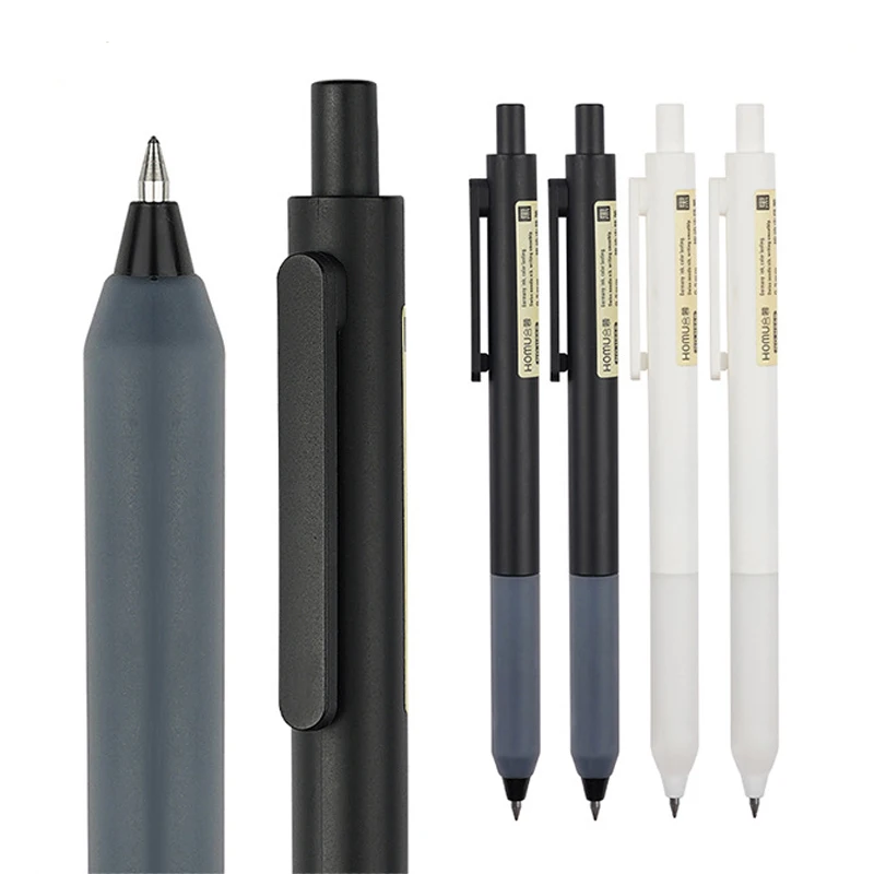 Homu Gel Pen Retractable Black ink Ballpoint for writing 0.5mm refills Office school supplies Stationery 6