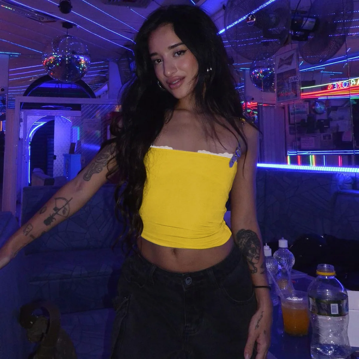 Summer Lace Patchwork Tank Top For Women Backless Slim Square Collar Cropped Sexy Y2k Vest Female Contrast Streetwear 2025