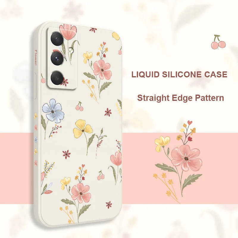 Blue Flower Pattern Phone Case - Elegant and Durable Cover