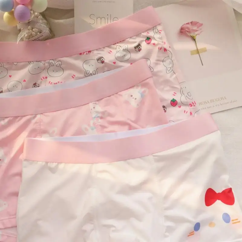 

Hello Kittys Sanrio Underpants Kuromi Cartoon Cinnamoroll Kawaii Men Soft Anime All-Match Trend Boyfriend Couple Underwear Gifts