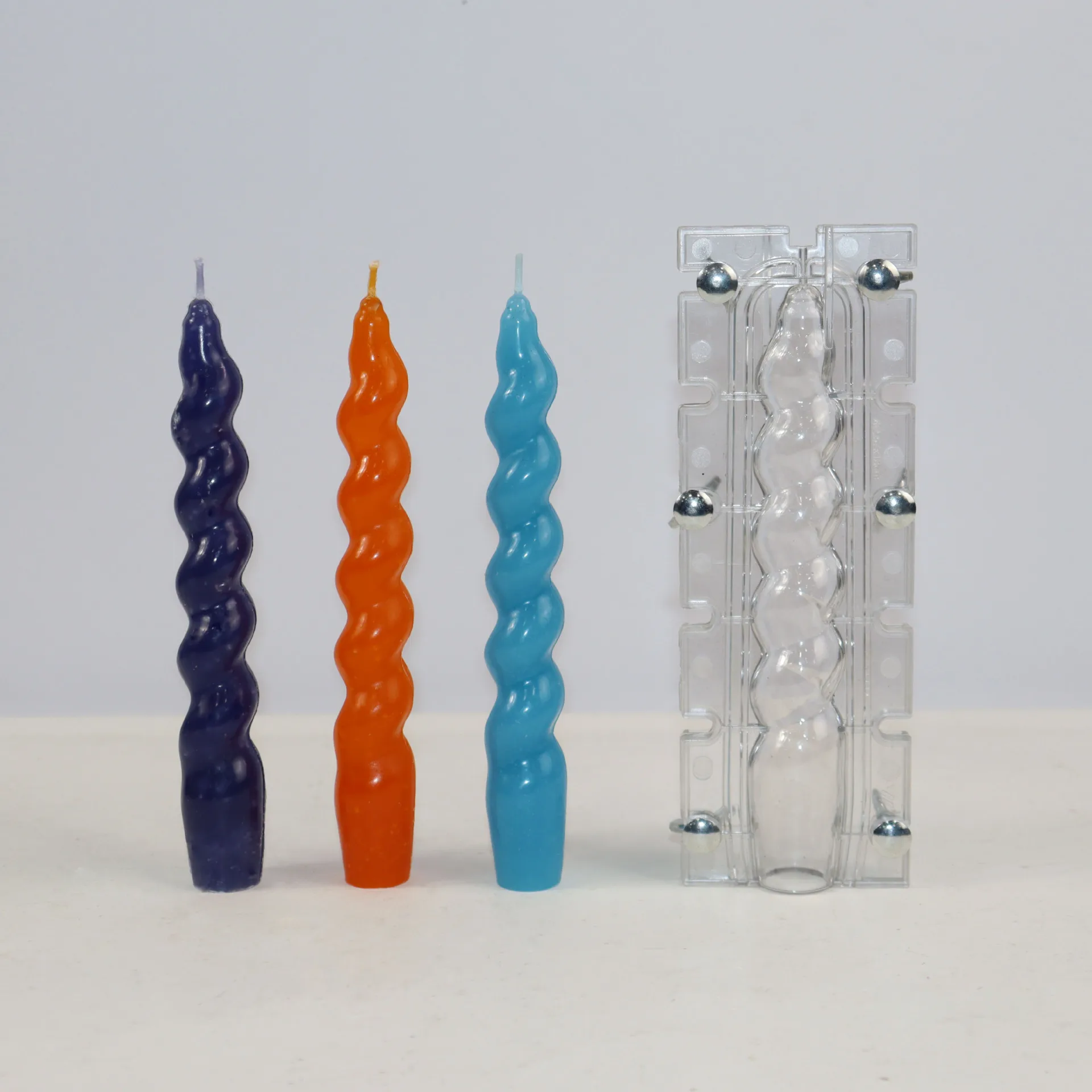 Spiral Rod Acrylic Candle Mold Large Striped Cylinder Aromatherapy Soap Mould Easy Demoulding Home Decor Wedding Party Souvenirs