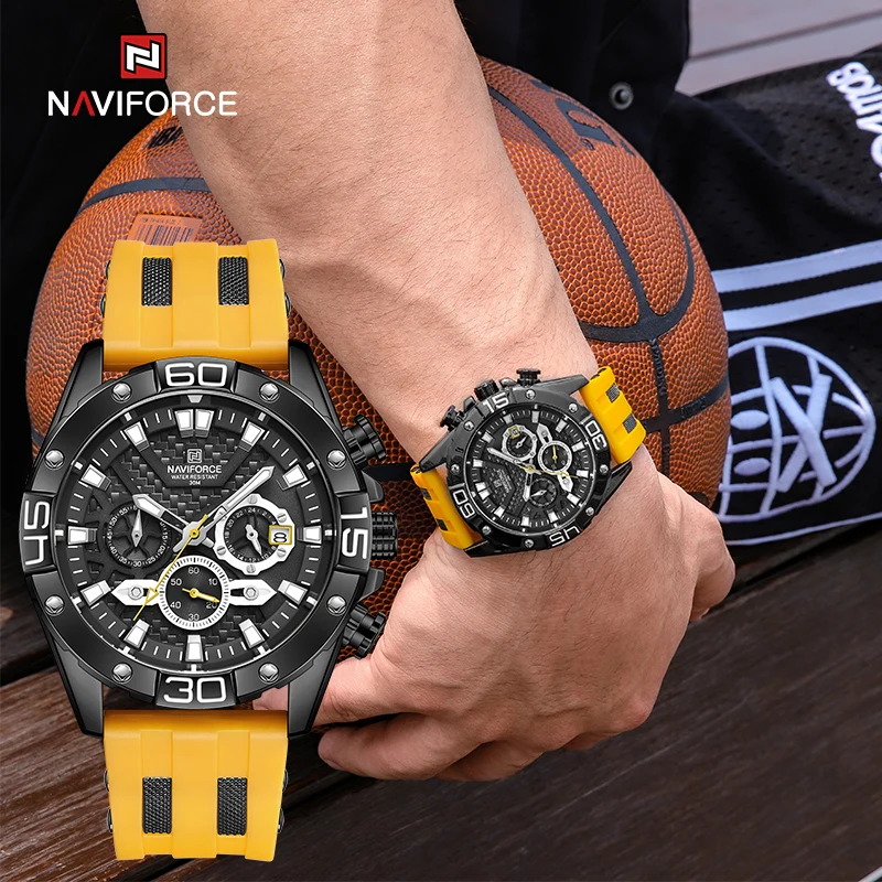 NAVIFORCE Marca Mens Relógio Original À Prova D'água Top De Pulso De Luxo Digital Casual Moda Esporte Data Display 9201 I.357704364