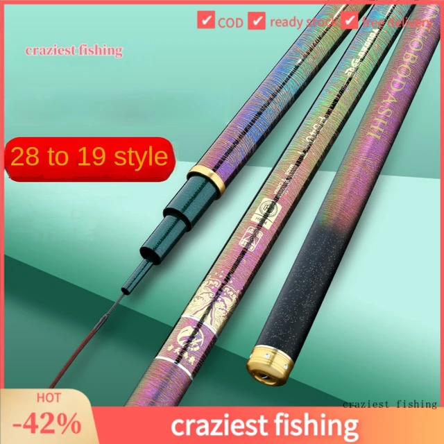 3.6 M 9.0 M Stream Carbon Fiber Fishing Rods Carpfishing Travel Rod Blank  Telescopic Pole Spinning Ultralight Catfish Cane - AliExpress