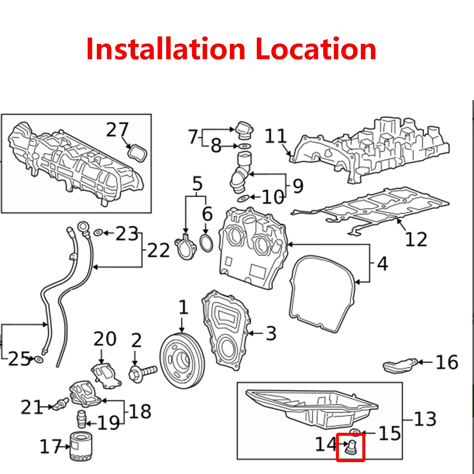 Engine Oil Sump Screw Plug Drain 1Pcs For Cadillac CT4 CT5 CT6 XT4 XT5 XT6 Easy Installation Car Accessories 12713651 55501526