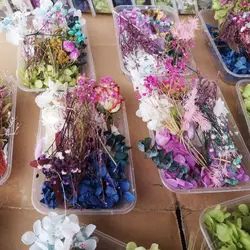 1 caixa mistura real flores secas para joias resina, plantas secas, flores prensadas, faça você mesmo