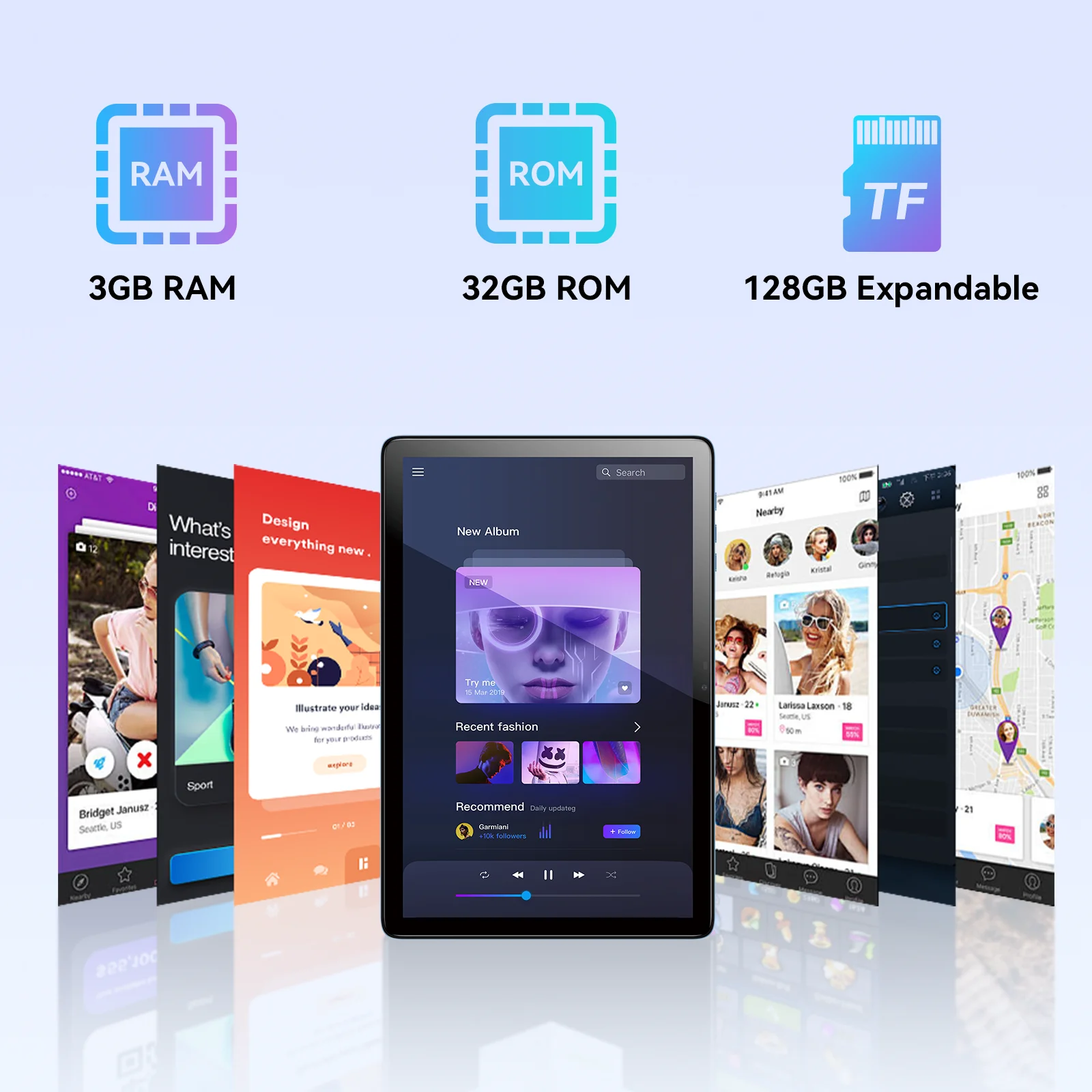 Adreamer LeoPad20 Tab 10.1" Tablet 1280x800 IPS Android 13 Octa Core 3GB RAM 32GB ROM Bluetooth 6000mAh Wifi Portable Tablets PC 5
